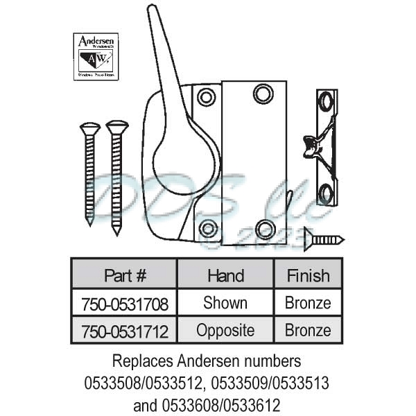 Andersen Casement Lock 750-0531708 1