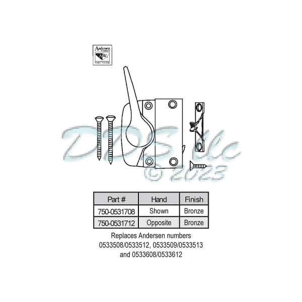 Andersen Casement Lock 750-0531712 1