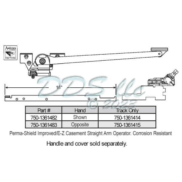 Sill Mounted Casement Operator 750-1361482 1