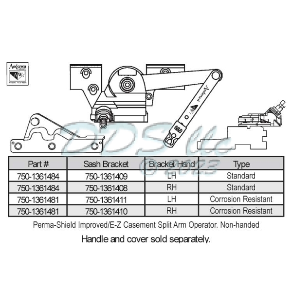 Sill Mounted Casement Operator 750-1361484 1