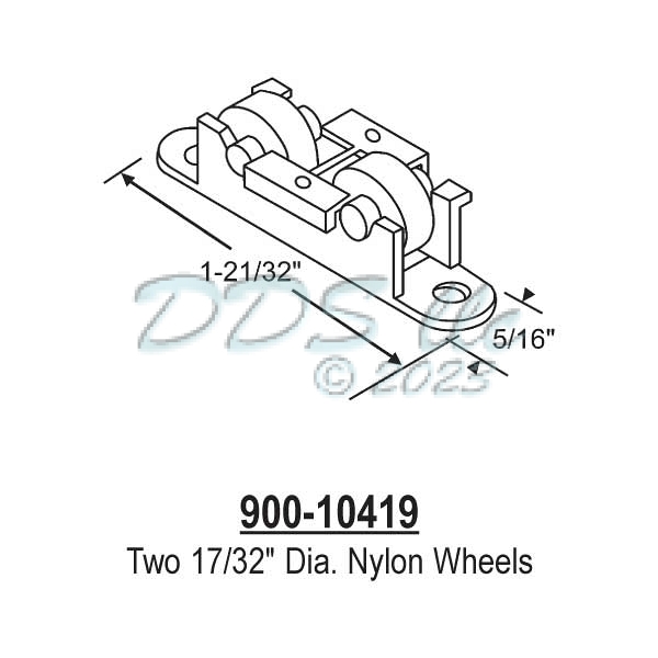 Sliding Window Rollers 900-10419 1