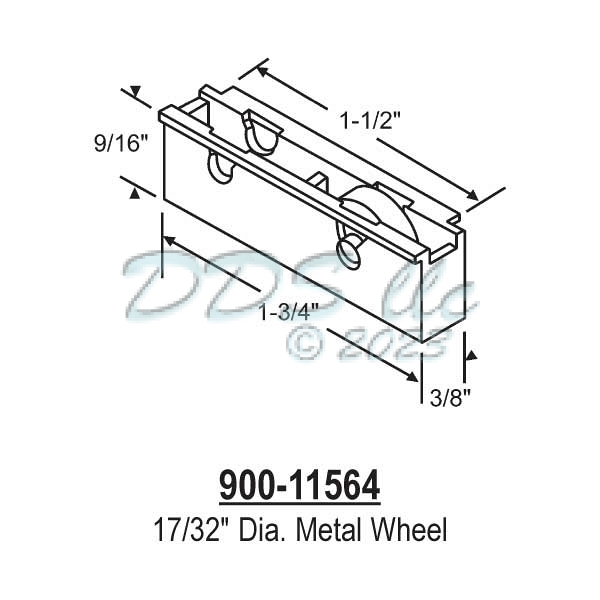 Sliding Window Rollers 900-11564 1