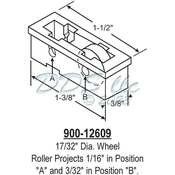 Sliding Window Rollers 900-12609 1