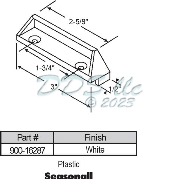 Extruded Sash Handles & Lifts 900-16287 1