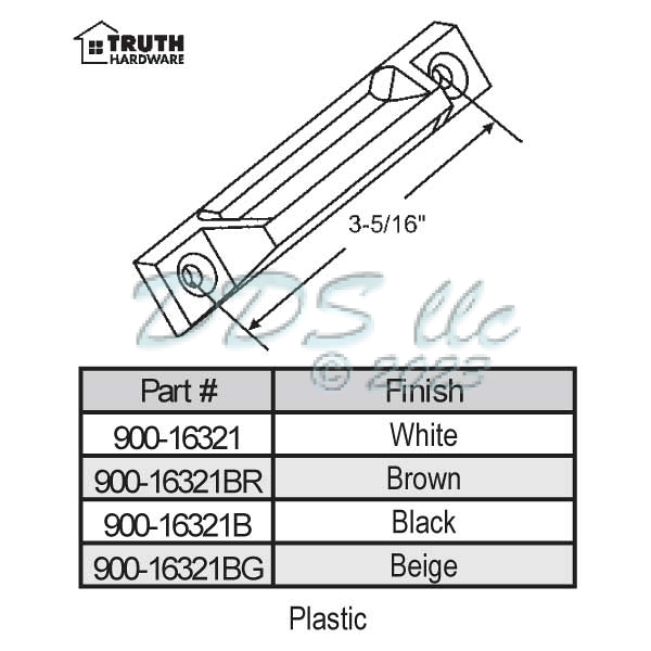 Extruded Sash Handles & Lifts 900-16321B 1