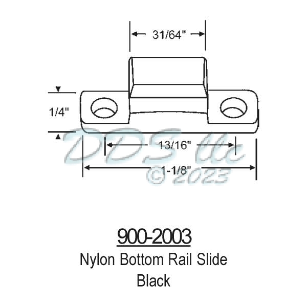 Nylon Bottom Rail Slide 900-2003 1