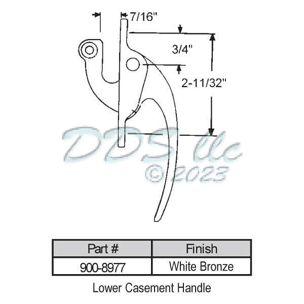 Casement Handle 900-8977 1