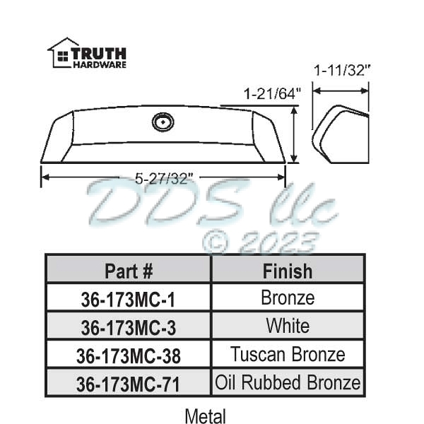 METAL COVER F/OPER.-WHT. Model Number 36-173MC-3 1