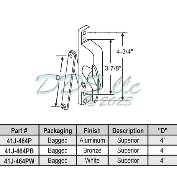 Superior Jalousie Operator 41J-464PB 1