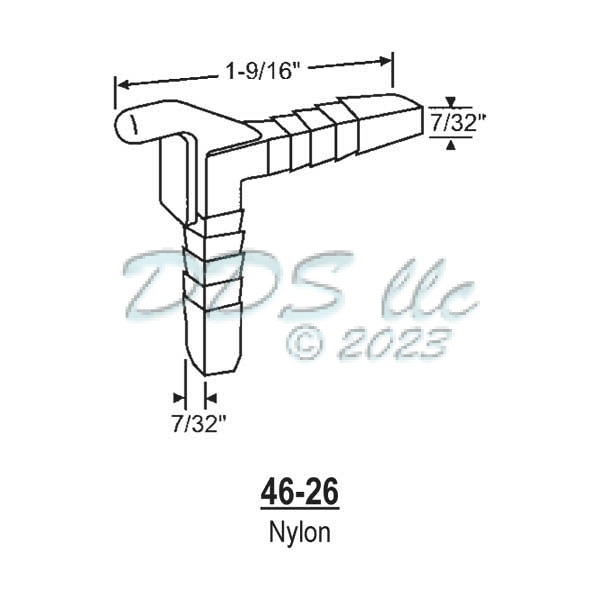 Tilt Corner Key - Nylon  46-26 1