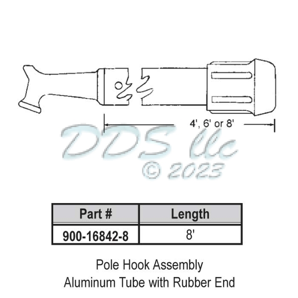 8ft Pole Hook Assembly 900-16842-8 1