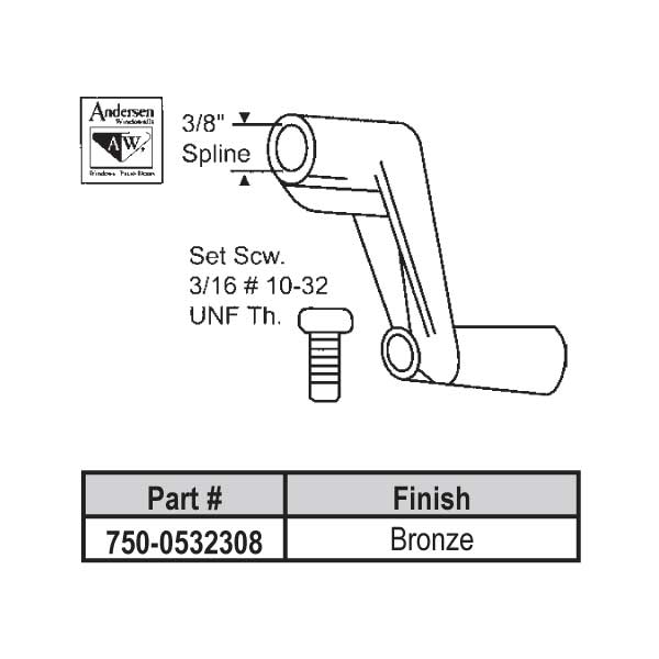 Andersen Classic Crank Handle 7500532308 7500532308